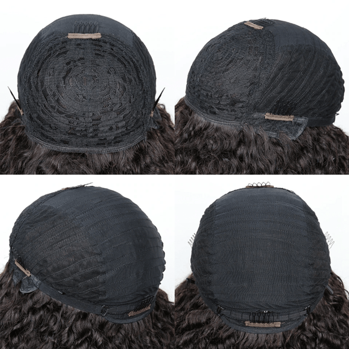 (En France)AILUXY Perruque 100% fabriqué à la machine Lisse Longue Noir Perruque 100% Cheveux Humains