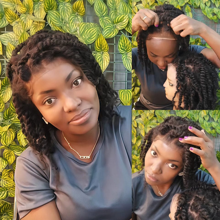 AILUXY  Perruque Tressée Élégante Style Bohème Chic Instantané