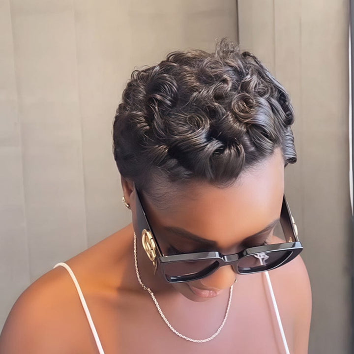AILUXY  bouclée et stylée postiche court été perruque femme naturelle 2.0
