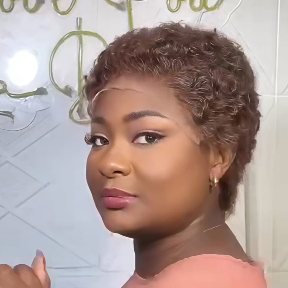 AILUXY 13x4 Lace Bob Noir Perruque afro curly 2.0
