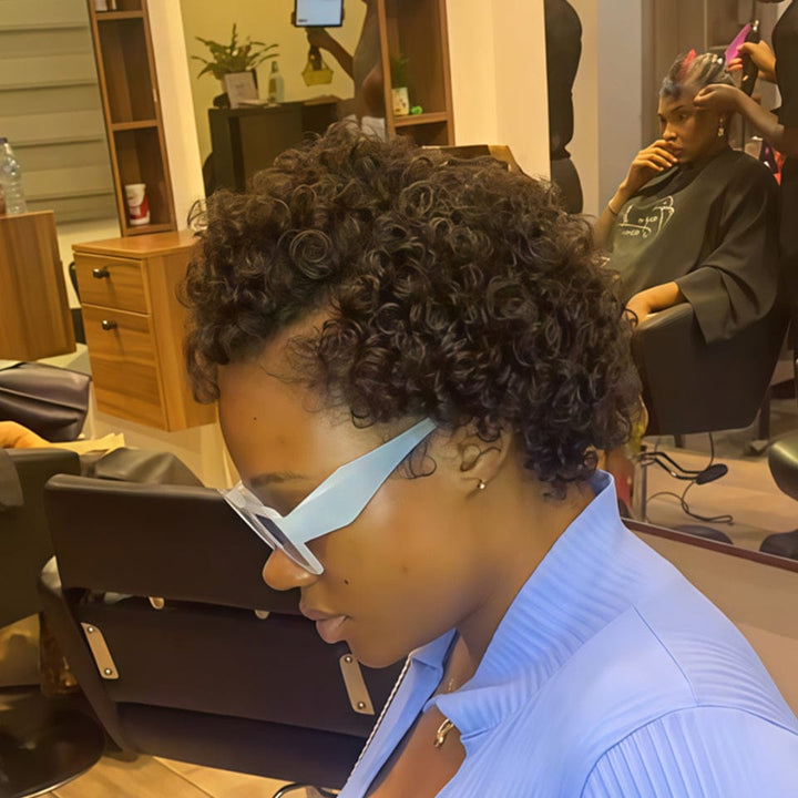AILUXY Petit volume Bob Perruque bouclée et stylée | Jolie Coupe 2.0