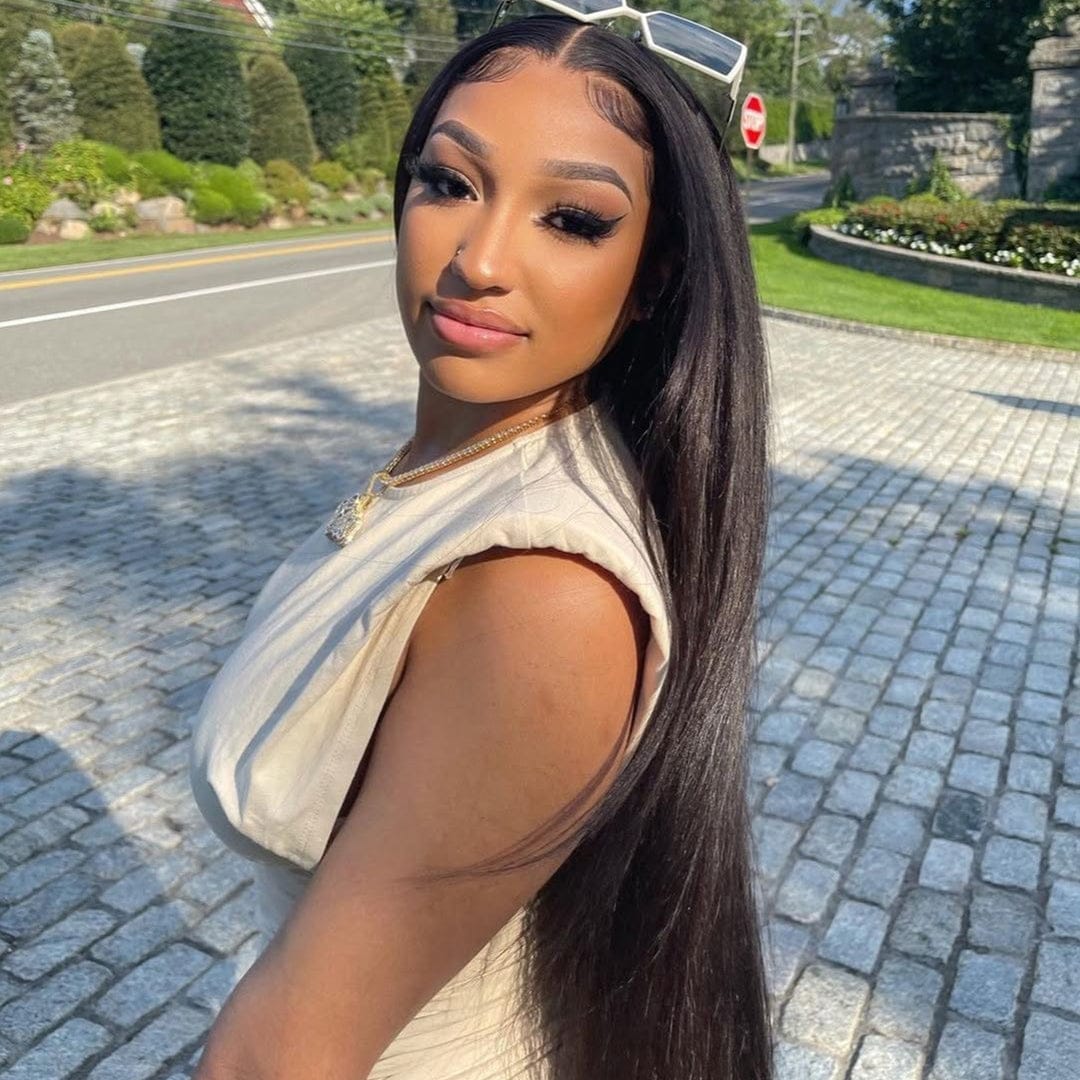 AILUXY  Perruques Lisses SY 13x4 Lace 40 pouces ou Perruque Lisse 13x4 Lace 32 pouces