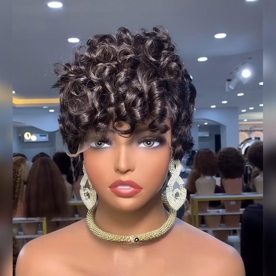 AILUXY 13x4 Lace Frontal Perruque Style Twist Out Boucles Définies et Élégantes