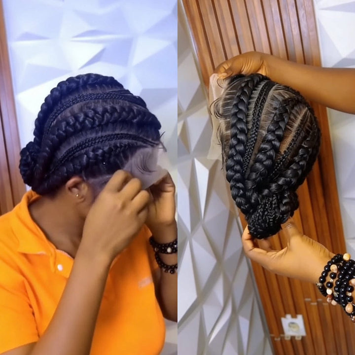 AILUXY Perruque full lace identique à la vidéo，100 % cheveux humains