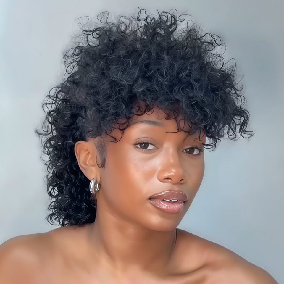 AILUXY Perruque mohawk Bouclée Volume Dernières Arrivées