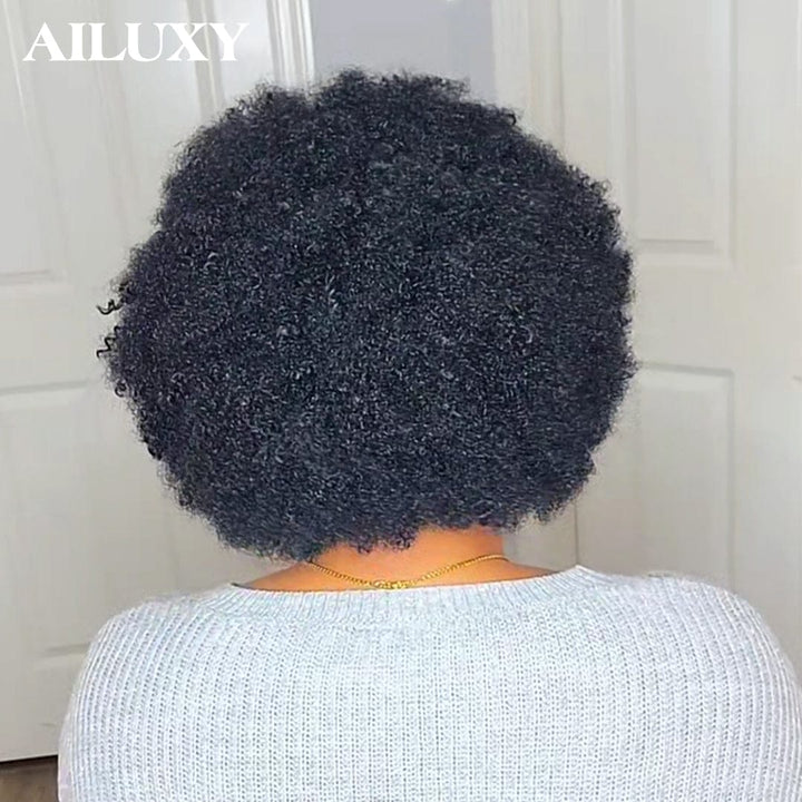 AILUXY Perruque Afro Curly Fabriquée à la Main | Identique à la photo