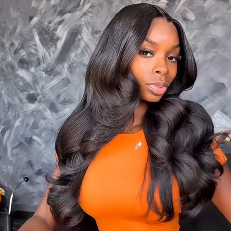AILUXY 4x4 Lace Body Wave Longue Noir Perruque VENTE FLASH 2.0 Stock limité
