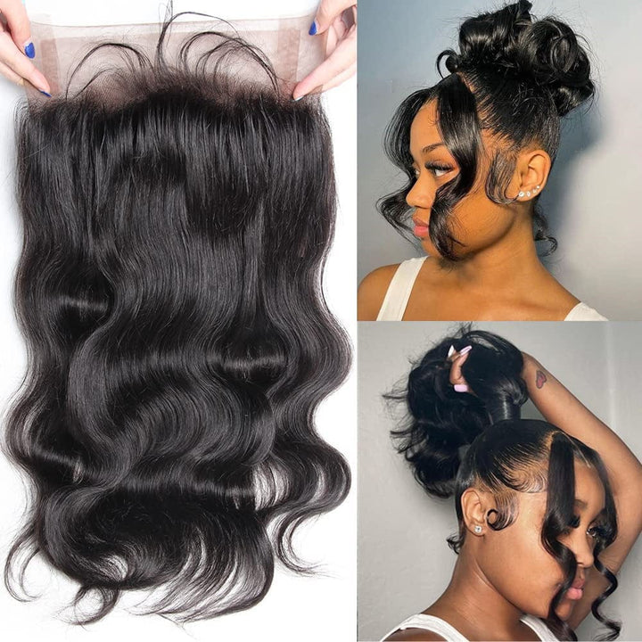 AILUXY 360 Lace Frontal Perruque Body Wave Longue Noir 200% densité 100% cheveux humains Je voudrais comme sur la vidéo