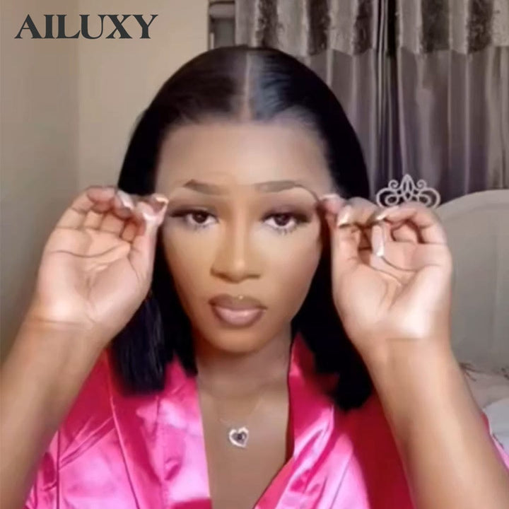 AILUXY Perruque BOB Lisse : Luxe Naturel + Élégance Française - Look Invisible & Confort Optimal !