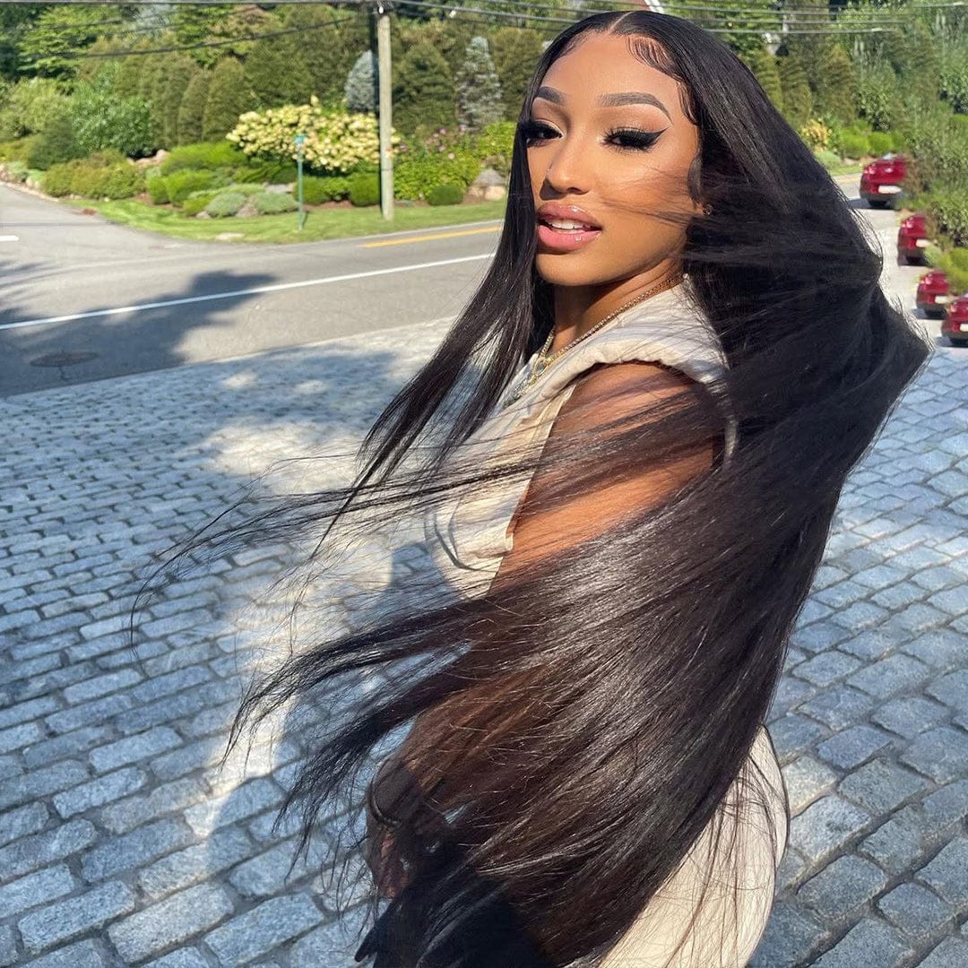 AILUXY  Perruques Lisses SY 13x4 Lace 40 pouces ou Perruque Lisse 13x4 Lace 32 pouces