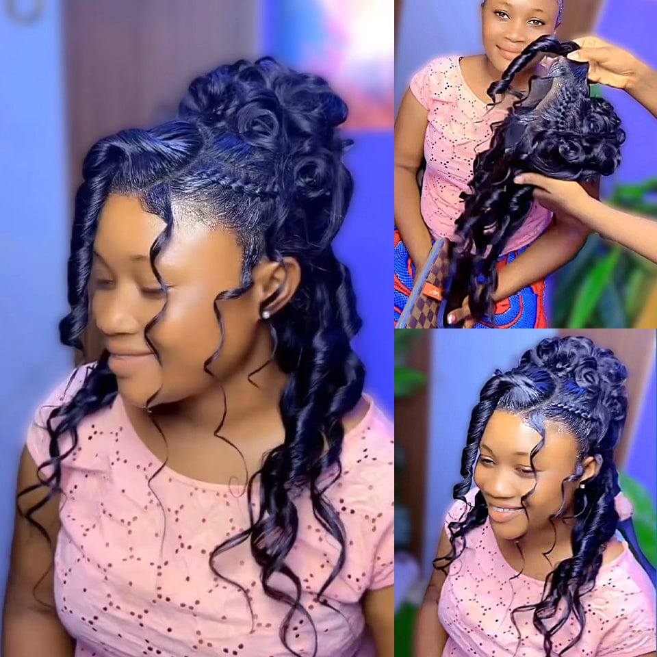 （Édition limitée）AILUXY 13x4 Lace Frontal Perruque Personnalisation avancée des coiffures comme sur les photos