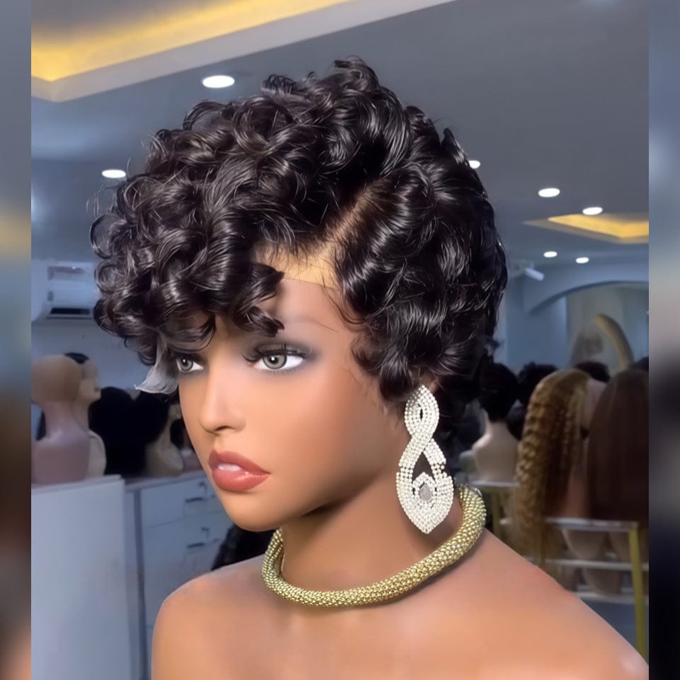 AILUXY 13x4 Lace Frontal Perruque Style Twist Out Boucles Définies et Élégantes