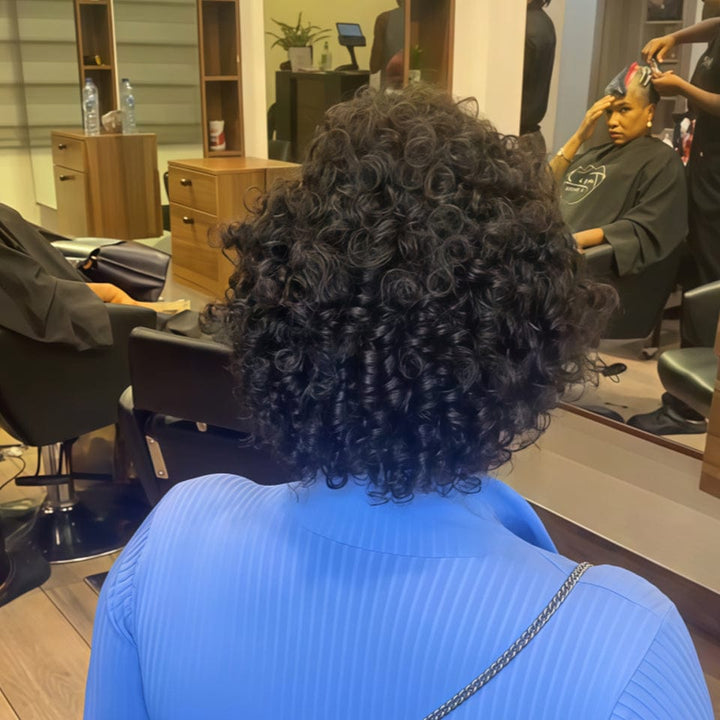 AILUXY Petit volume Bob Perruque bouclée et stylée | Jolie Coupe 2.0