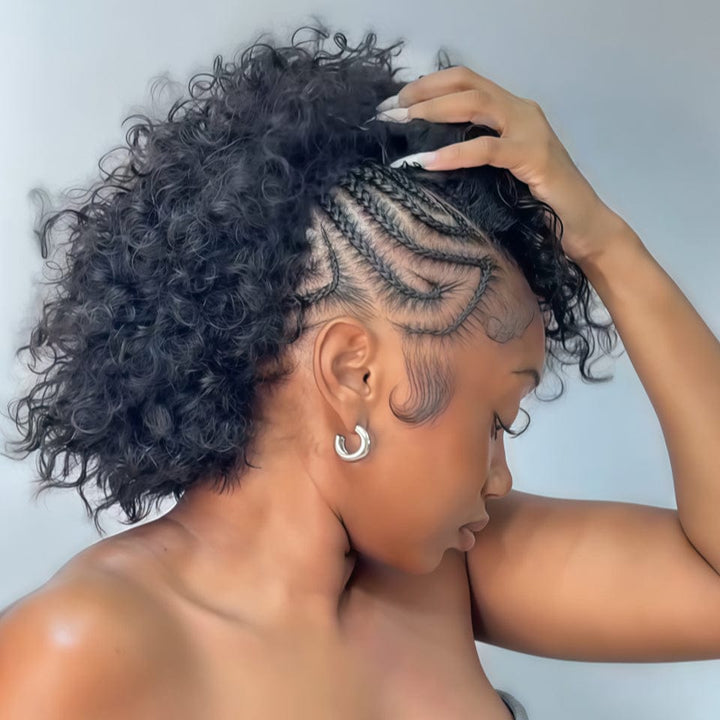 AILUXY Perruque mohawk Bouclée Volume Dernières Arrivées