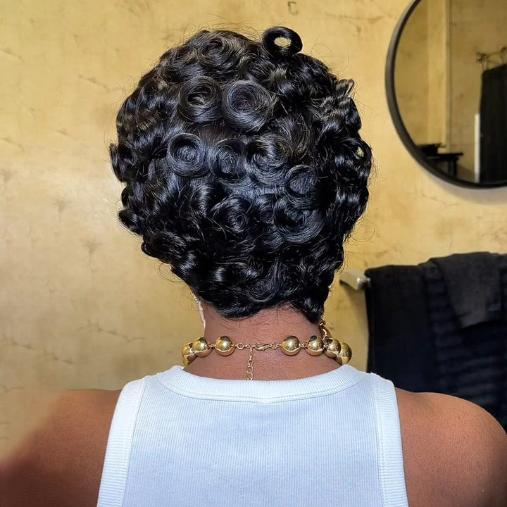 AILUXY Perruque Pixie Sans Colle – Modèle Style Tendance Printemps 2.0