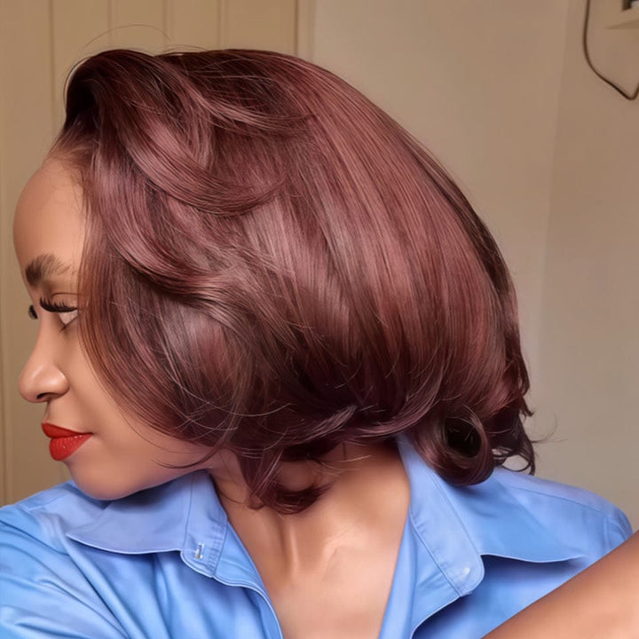 AILUXY  13x4 lace perruque de couleur Bordeaux perruque identique à l'image 2.0