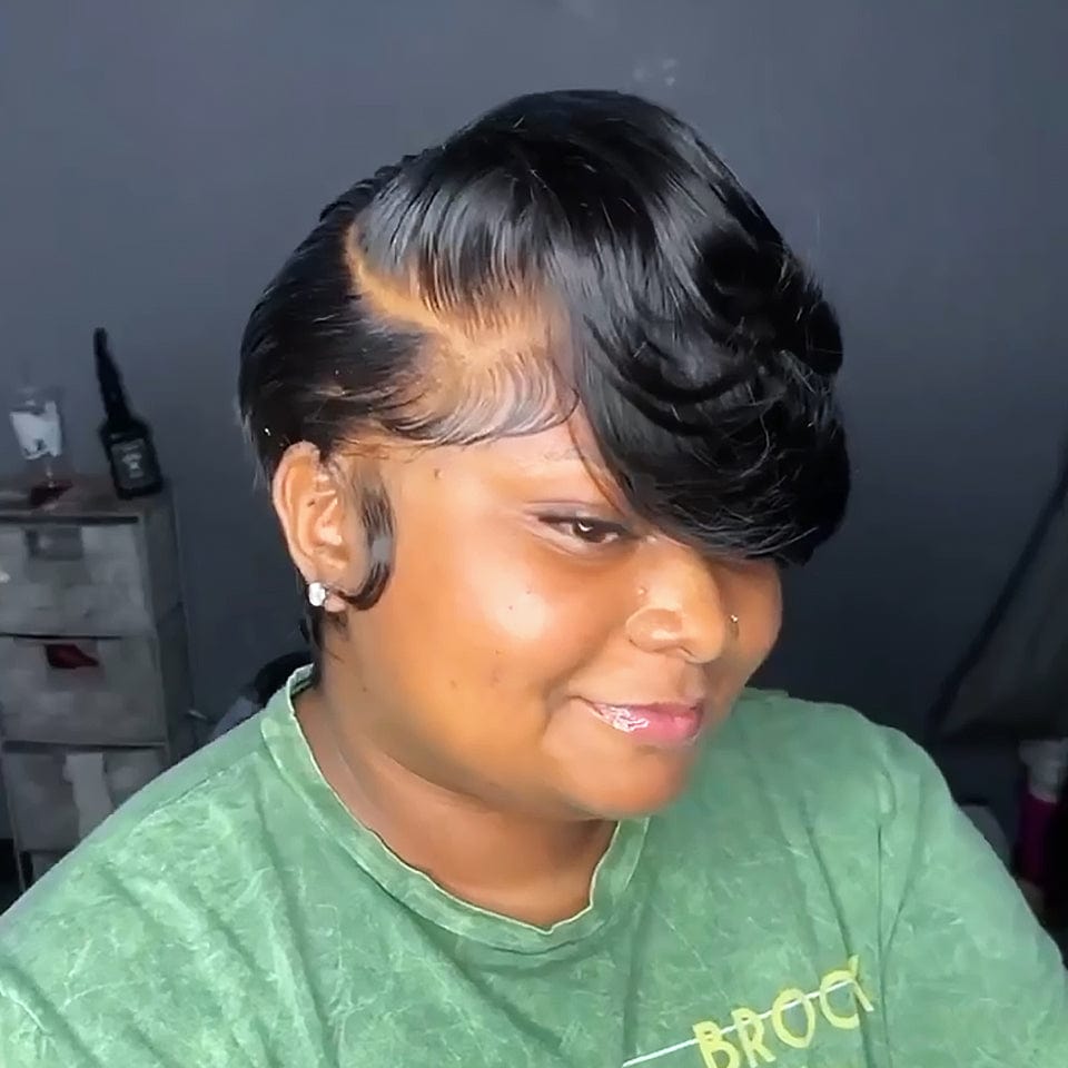 AILUXY Lace closure Perruque Identique à l'image 4.0 Style afro chic