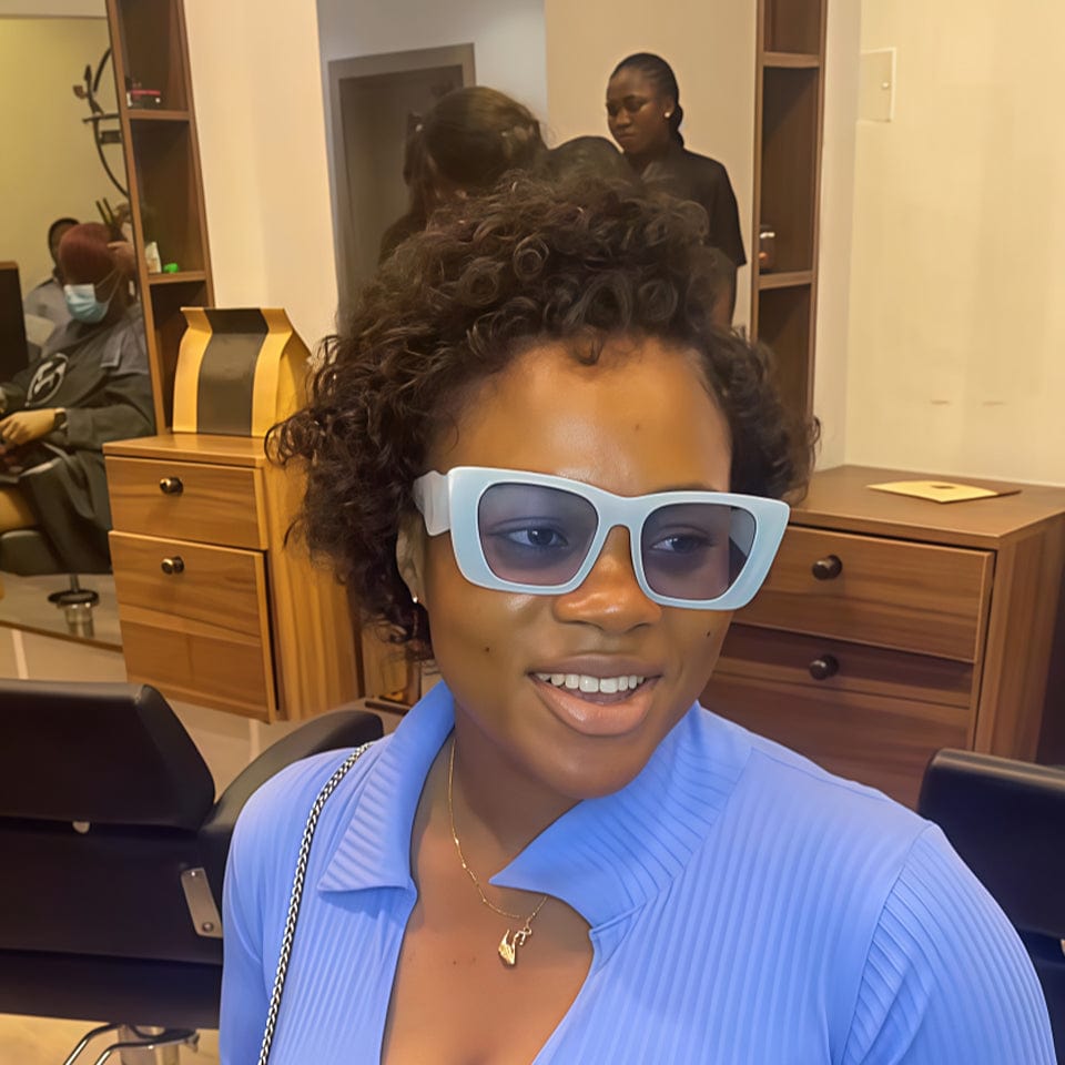 AILUXY Petit volume Bob Perruque bouclée et stylée | Jolie Coupe 2.0