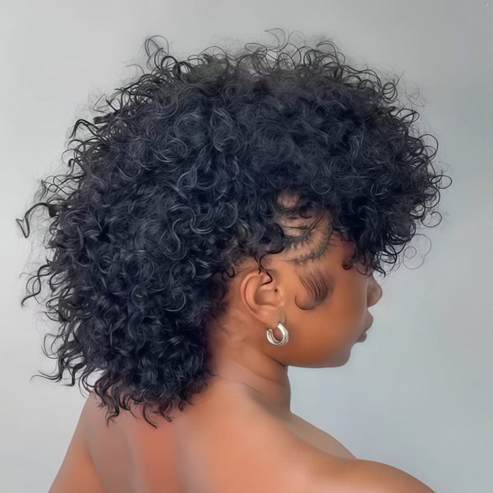 AILUXY Perruque mohawk Bouclée Volume Dernières Arrivées