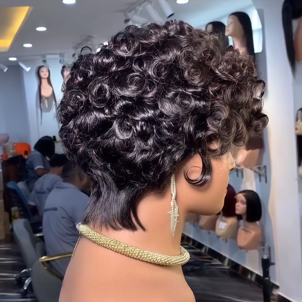 AILUXY 13x4 Lace Frontal Perruque Style Twist Out Boucles Définies et Élégantes