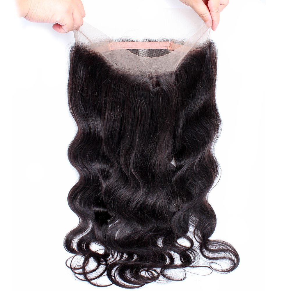 AILUXY 360 Lace Frontal Perruque Body Wave Longue Noir 200% densité 100% cheveux humains Je voudrais comme sur la vidéo