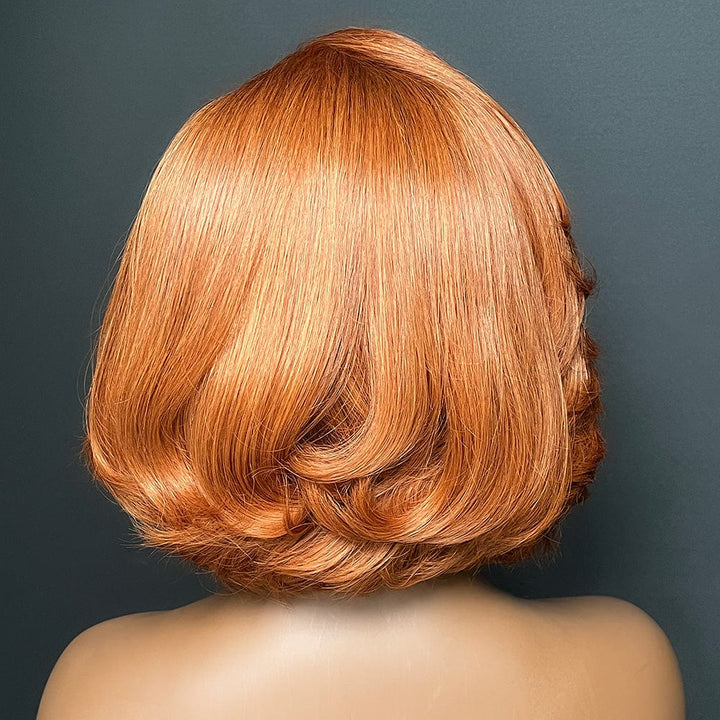 AILUXY 13x4 Lace Frontal Lisse Bob Perruque 100% Cheveux Humains