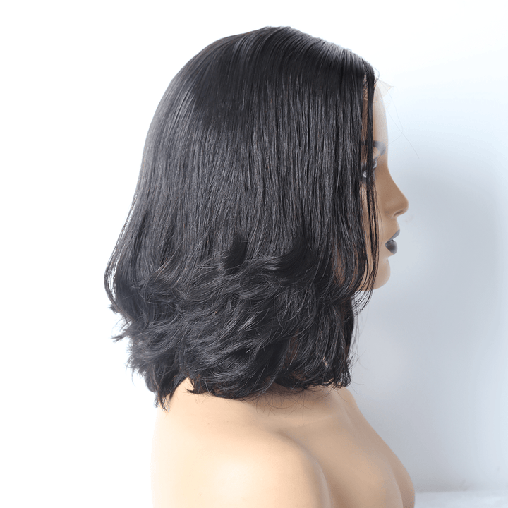 (En France )AILUXY Perruque en france 12pouces Taylor  Lisse 5x5 lace Perruque 100% Cheveux Humains