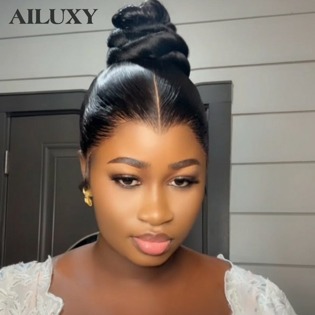 AILUXY 13x4 lace Perruque 100% humains couvre-chefs