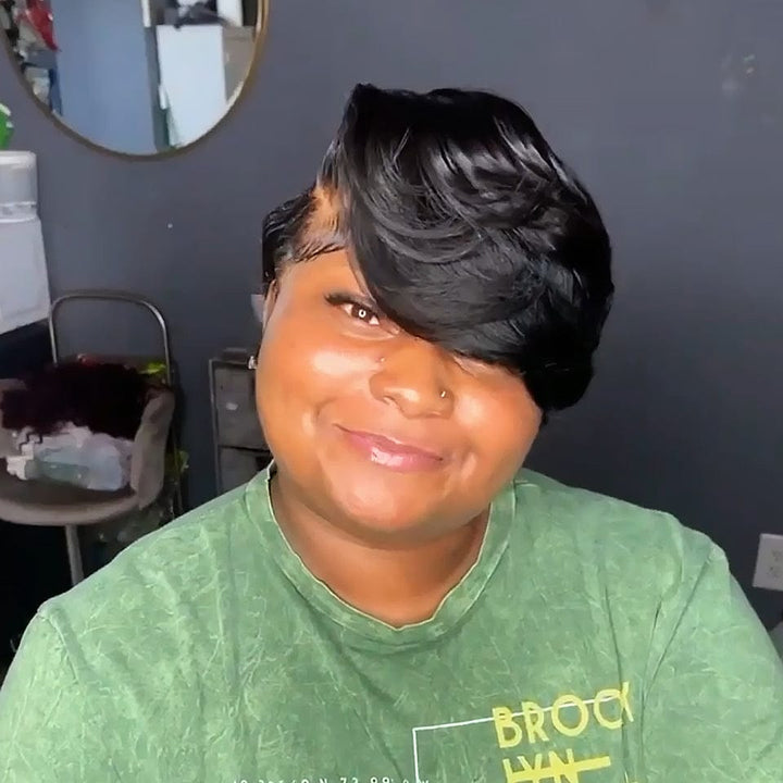 AILUXY Lace closure Perruque Identique à l'image 4.0 Style afro chic