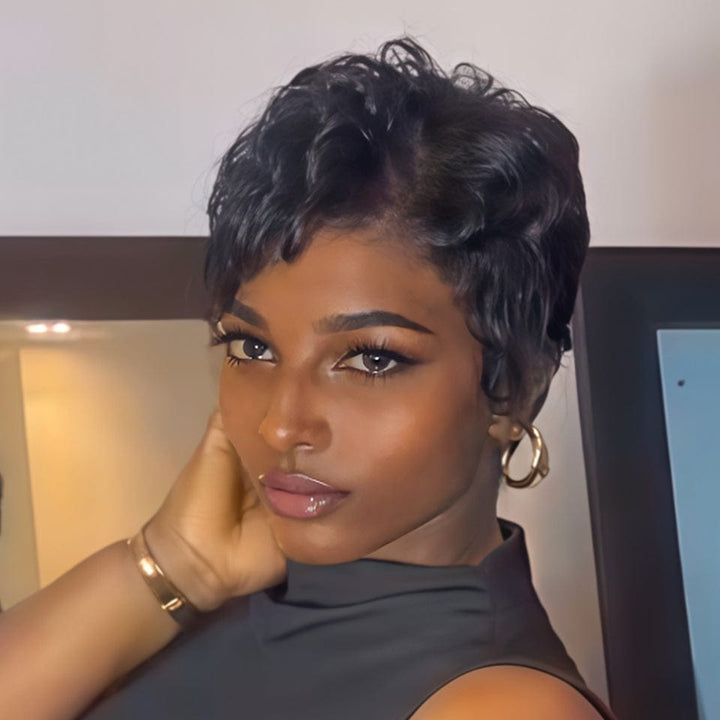 AILUXY Perruques lace 13x4 bouclé 6 pouces 100% satisfait Boucles romantiques