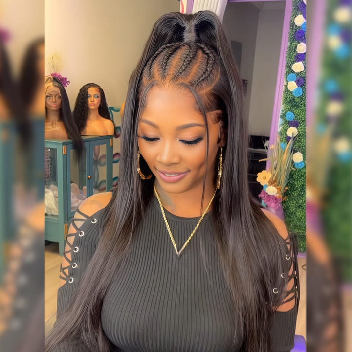 AILUXY  Lace Frontal Tressée Perruque Identique à l'image 6.0