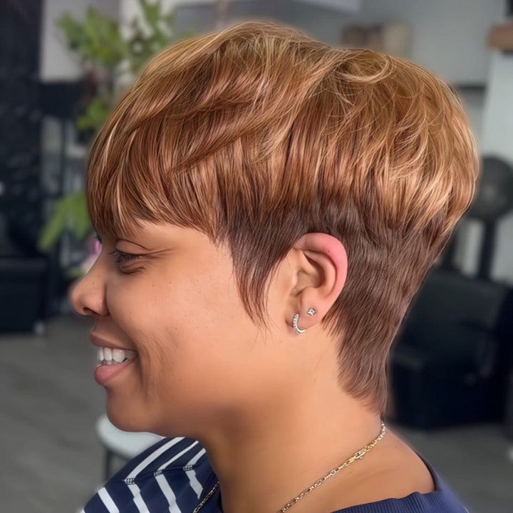 AILUXY Perruque personnalisée avancée Pixie L'Ombré Parfait
