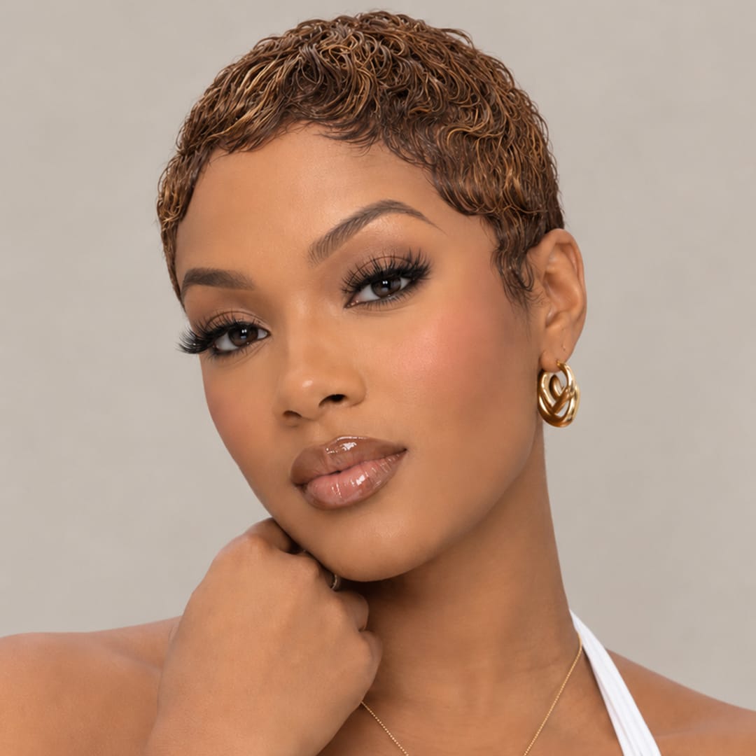AILUXY Perruque Nouveauté ! perruque courte perruque pixie 100% cheveux humains