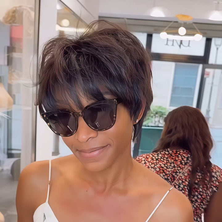 AILUXY Perruque FULL lace BOB Perruques Pratique et Stylée pour Tous les Jours