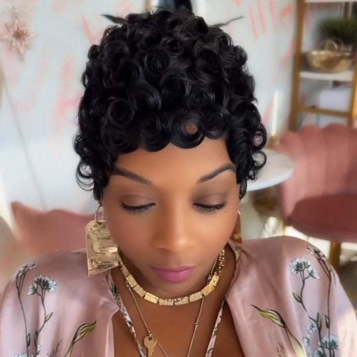 AILUXY Perruque coupe courte | Perruges ultra-légères avec frontals invisibles