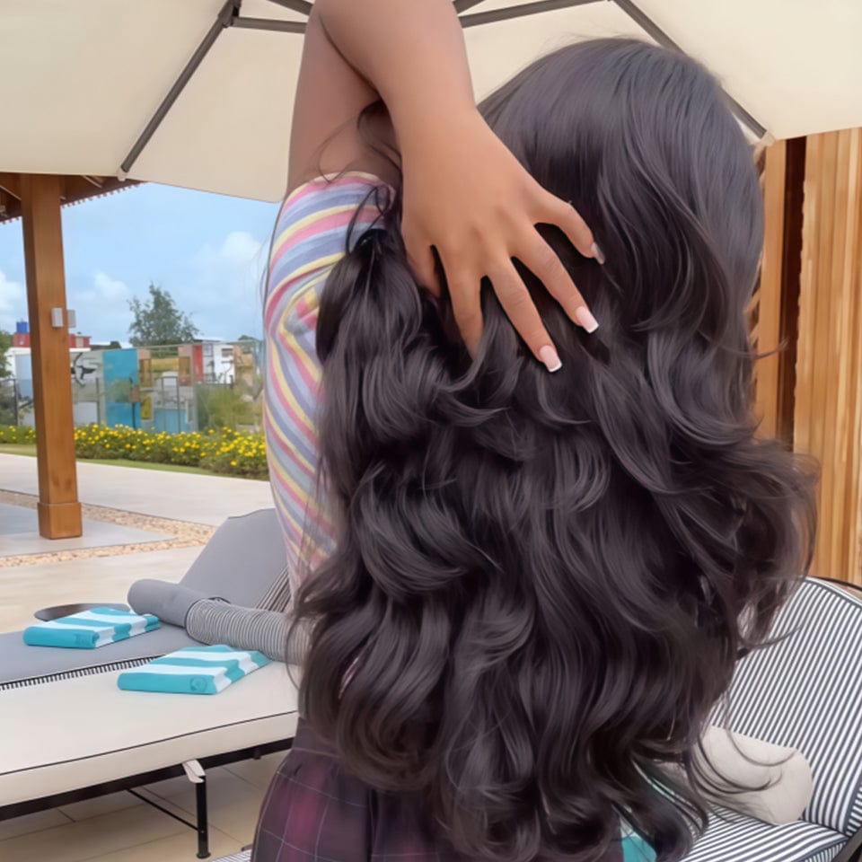 AILUXY 4x4 Lace Body Wave Longue Noir Perruque VENTE FLASH 2.0 Stock limité