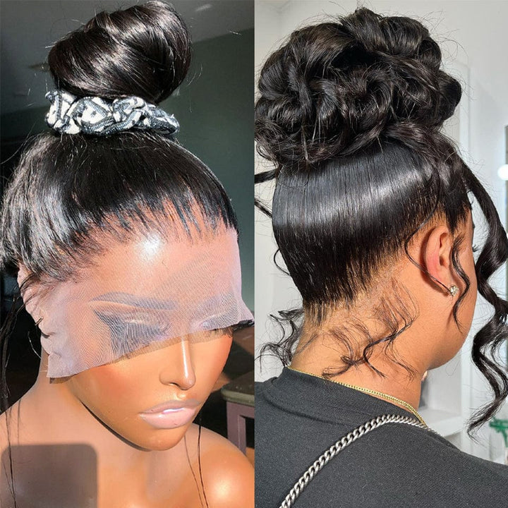 AILUXY 360 Lace Frontal Perruque Body Wave Longue Noir 200% densité 100% cheveux humains Je voudrais comme sur la vidéo