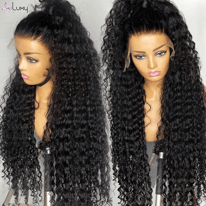 AILUXY 13x4 Lace Frontal ViVi Wave Perruque  200% densité Vrais 100% Cheveux Humains comme sur la vidéo