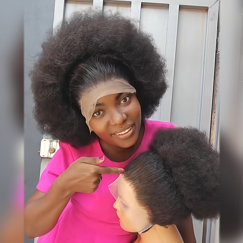 AILUXY Perruque Bouffant Vintage Rétro Glamour pour Toutes