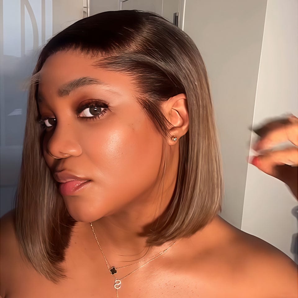 ailuxyhair-fr 10 AILUXY Perruque 13x4 Lace BOB Perruque Lisse 200% densité 100% Cheveux humains 4#
