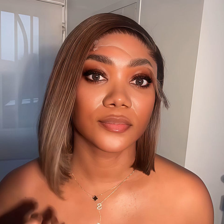 ailuxyhair-fr 10 AILUXY Perruque 13x4 Lace BOB Perruque Lisse 200% densité 100% Cheveux humains 4#