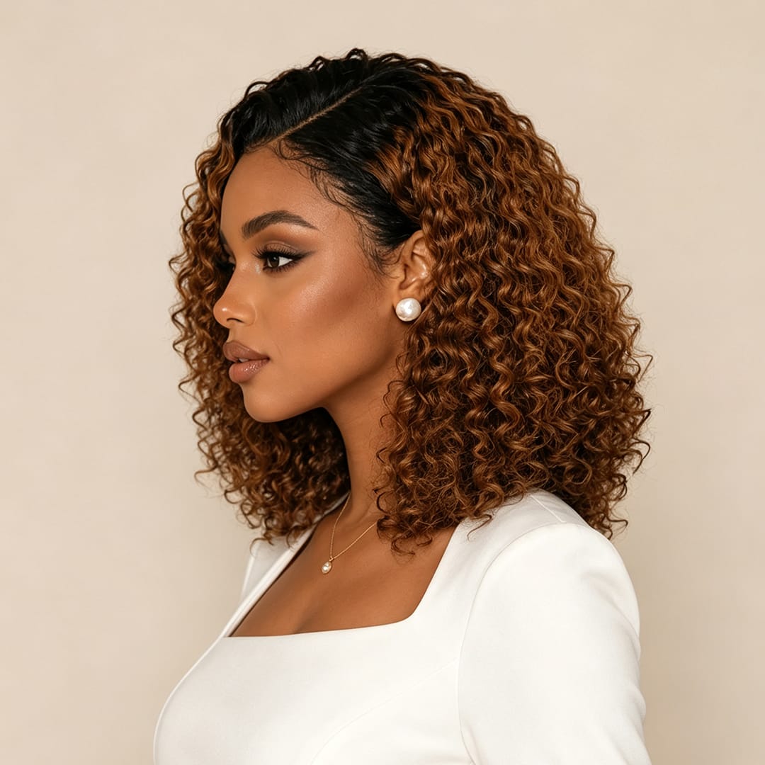 ailuxyhair-fr 12 AILUXY 13x4 Lace Closure Bouclée Courte Perruque 100% Cheveux Humains