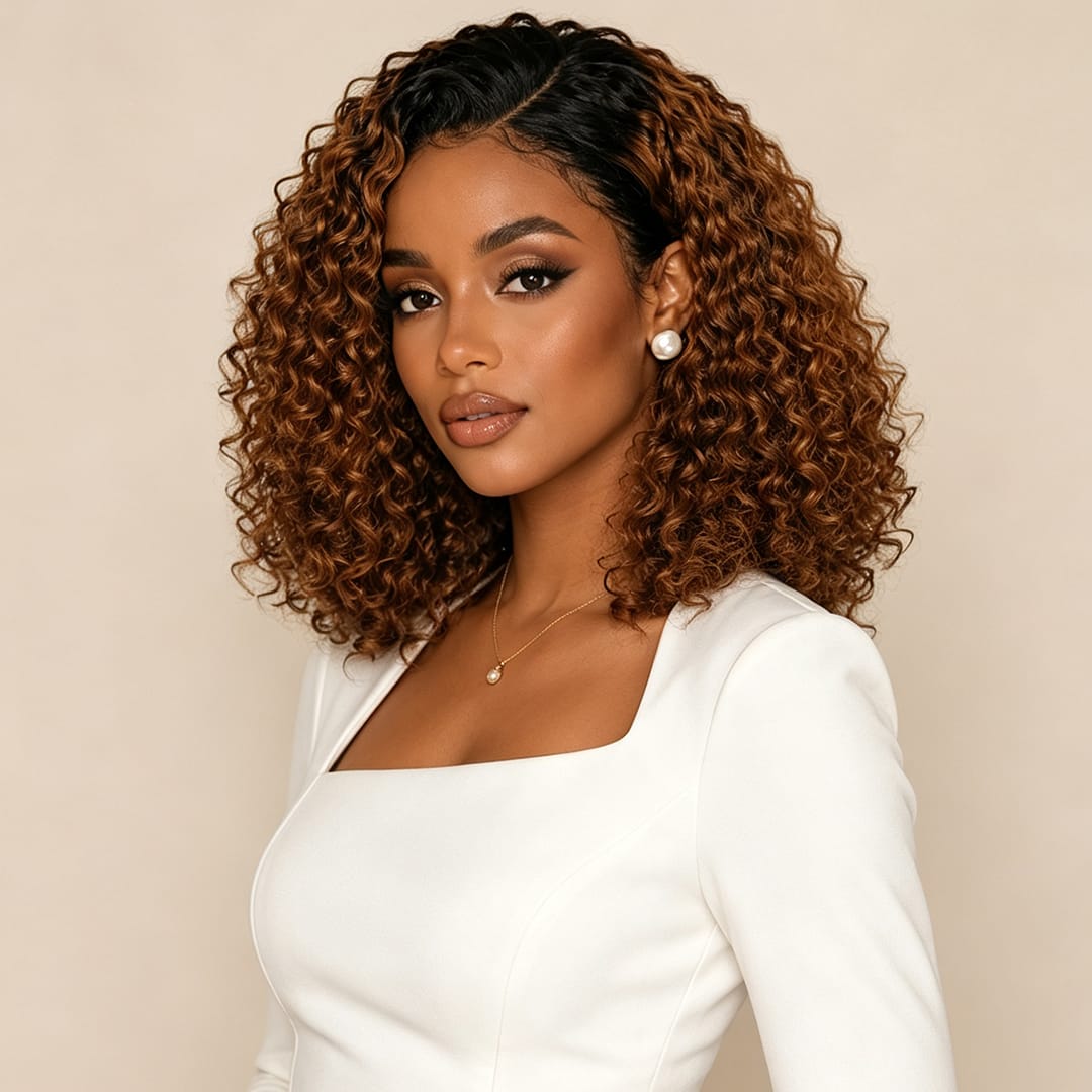 ailuxyhair-fr 12 AILUXY 13x4 Lace Closure Bouclée Courte Perruque 100% Cheveux Humains
