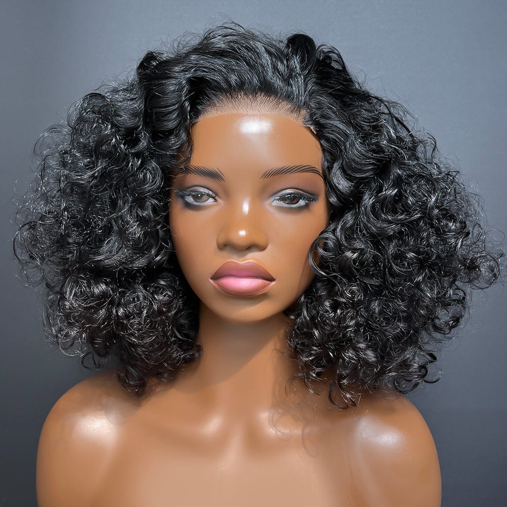 ailuxyhair-fr 12 AILUXY  13x4 Lace Closure Perruque Bob Perruque Natural Wave Noir 100% Cheveux Humains