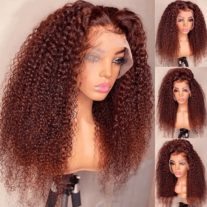 ailuxyhair-fr 14(200%Densité) AILUXY 13x4 Lace Frontal Rouge Cuivré Perruque 200% Densité