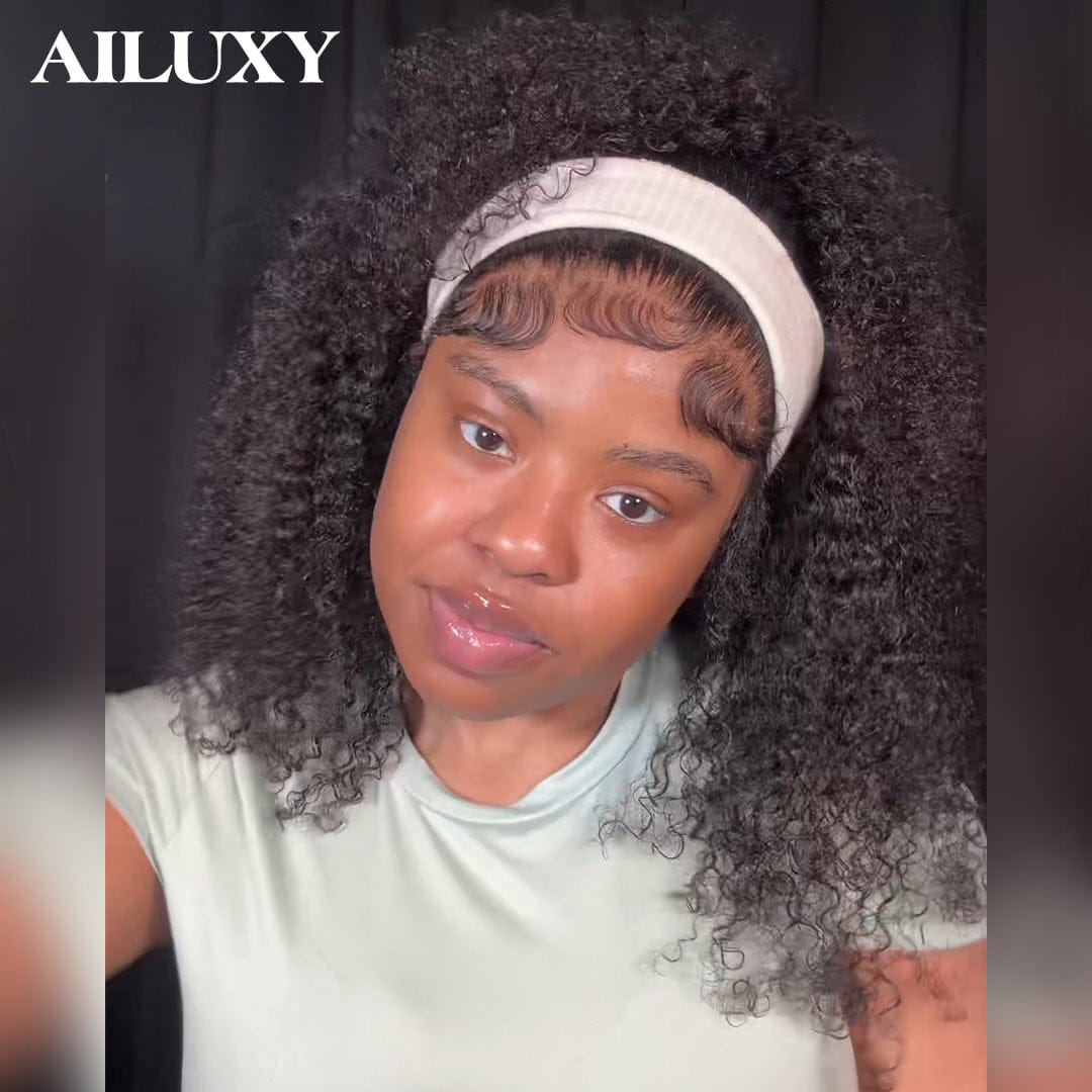 ailuxyhair-fr 14pouces AILUXY 13x4 Lace Frontal Perruque Légère pour Été Respirable et Stylish Curly Bouclée