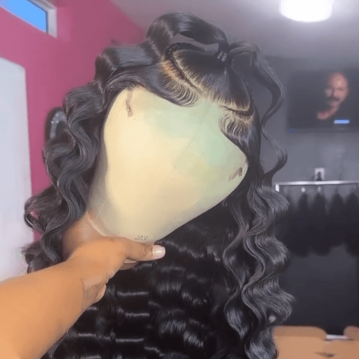 ailuxyhair-fr 16(identique à l'image) (Dernier Prix) AILUXY 13x4 Lace Frontal Bob Perruque 100% Cheveux Humains comme sur la vidéo 2 - 3 jours reçus+Un beau cadeau