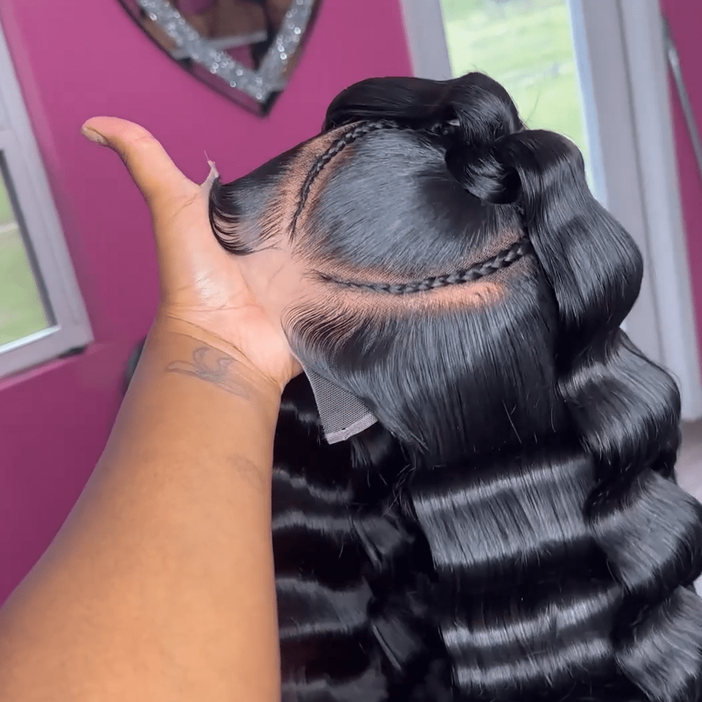 ailuxyhair-fr 16(identique à l'image) (Dernier Prix) AILUXY 13x4 Lace Frontal Bob Perruque 100% Cheveux Humains comme sur la vidéo 2 - 3 jours reçus+Un beau cadeau