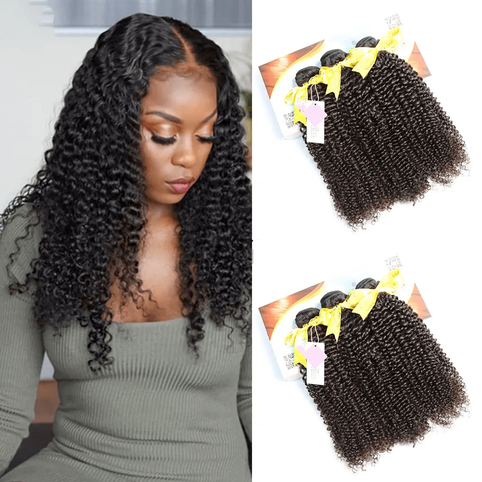 ailuxyhair-fr 16 inches closure + 3 x 20inch AILUXY 3 Paquets Avec 4x4 Lace Closure Bouclé Couleur Naturelle 12A RAW virgin hair