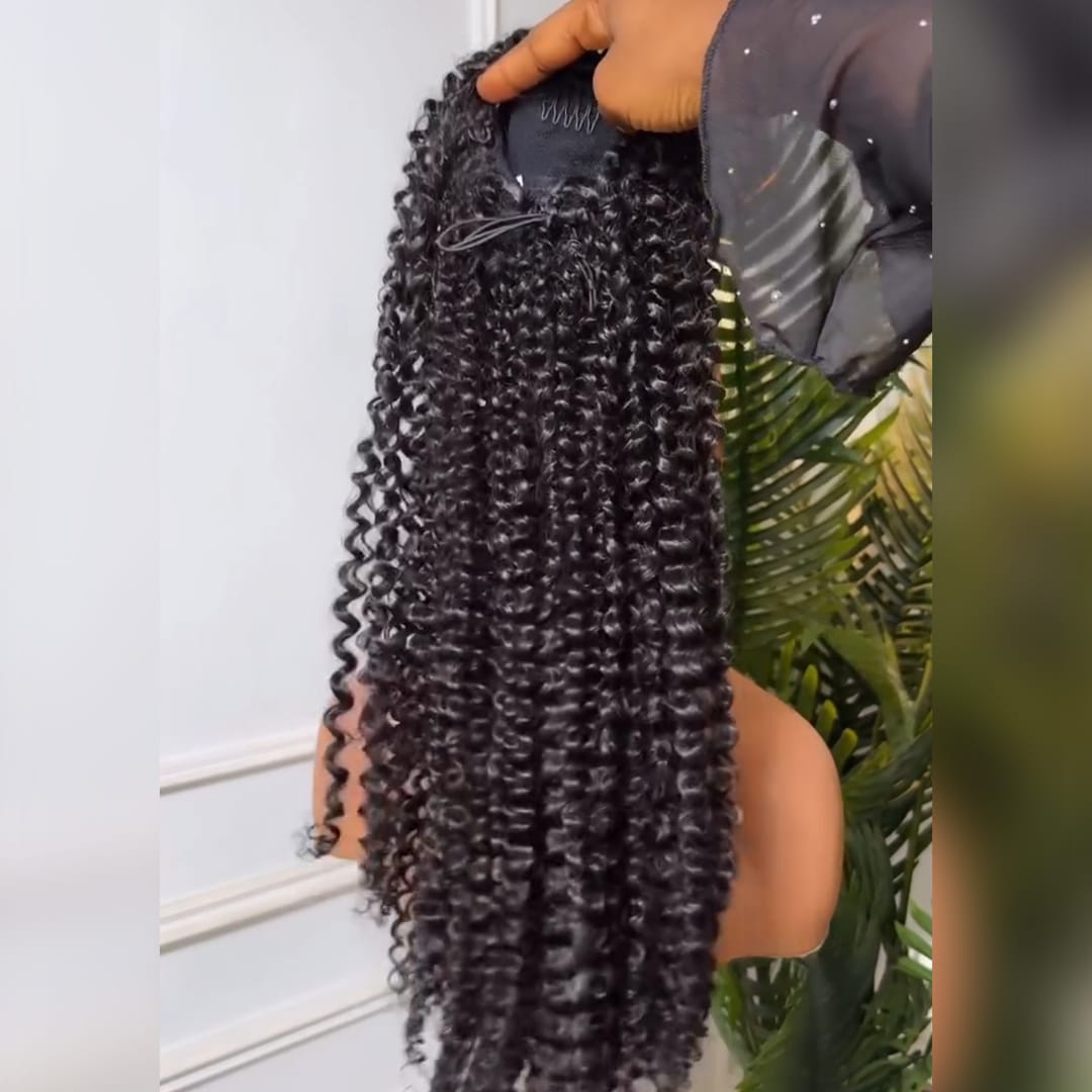 ailuxyhair-fr 16  pouces (environ) AILUXY Extension Queue De Cheval Afro Curly,Volume Généreux, Facile À Fixer, Aspect Naturel